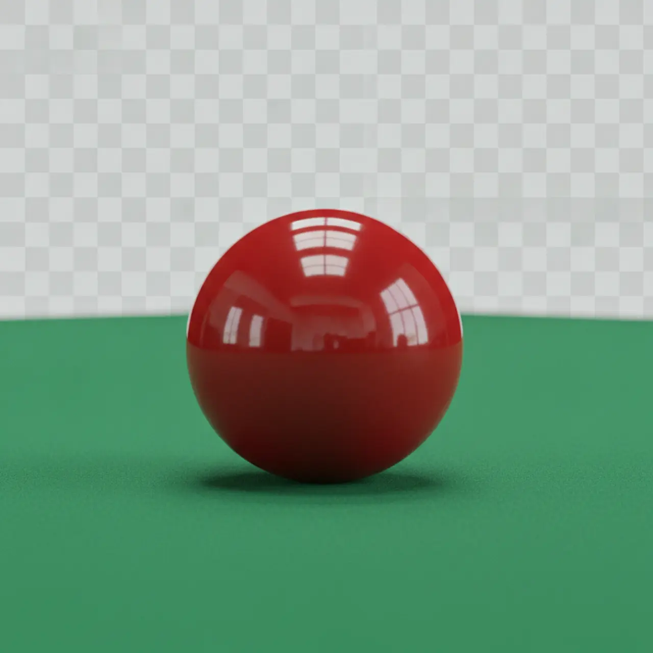 Red billiard ball